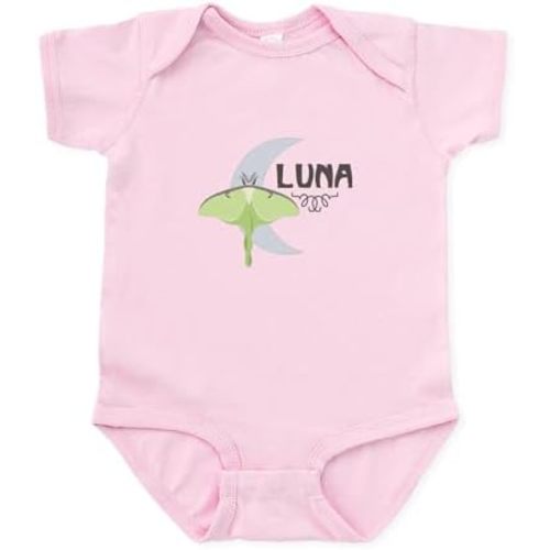 CafePress Luna Moon Moth Cute Infant Bodysuit Baby Romper