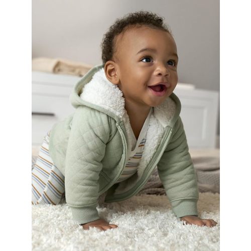 Simple Joys by Carter's Baby Hooded Sweater Jacket with Sherpa Lining