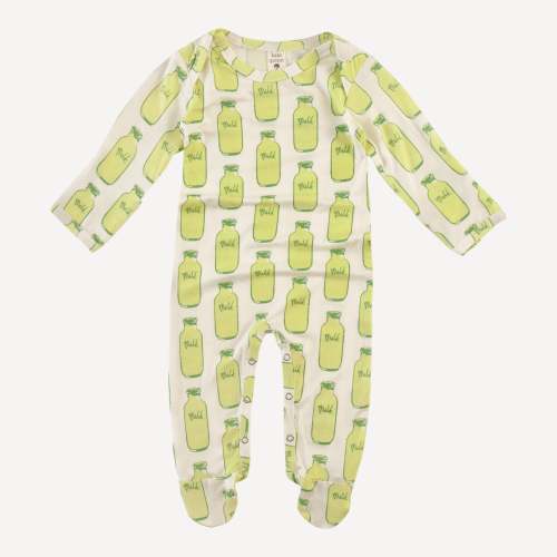 long sleeve lap neck footie | milk jars | bamboo – kate quinn