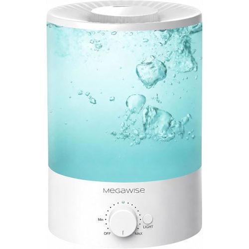 MEGAWISE 3.5L Quiet Humidifier, 7-Color Light, Auto Shut-Off, Cool Mist