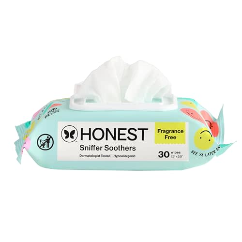 The Honest Company Snot Removing Wipes, Hypoallergenic, 30 Count | Snot-Removing Wipes, 30 Ct. Hypoallergenic, Fragrance-Free, Plant-Based. Soothes With Aloe, For Sensitive Noses.