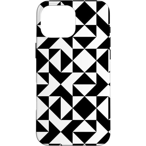 iPhone 16 Pro Max High Contrast Black + White Abstract Pattern baby brain Case