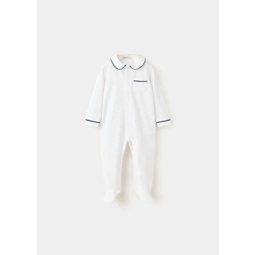 Contrast trim pajama onesie - Kids | MANGO USA