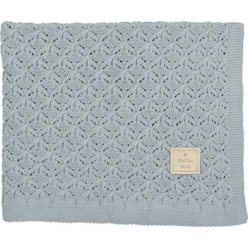 Extra Luxe Knit Blanket, Celestial Blue - Mon Tresor Bebe | Maisonette