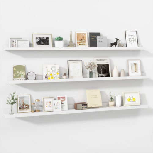 Ebern Designs Wall-Mounted Floating Shelves for Bedroom, Living Room & Reviews | Wayfair
