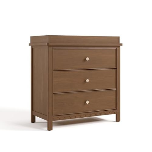 Graco Sasha 3-Drawer Chest with Changing Table Topper, Hazelnut