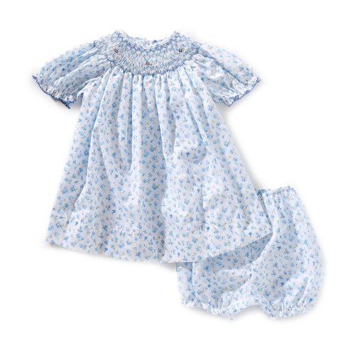 Petit Ami Baby Girls 3-24 Months Puffed-Sleeve Floral-Printed A-Line Dress