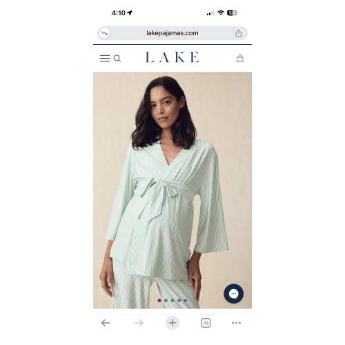 LAKE | Women | DreamModal™ Pajamas | Fog Maternity Kimono Bundle