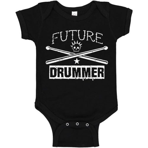 Future Drummer Baby Bodysuit One Piece or Toddler T-Shirt Punk Rock Drum Clothes