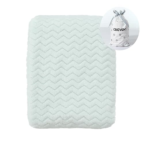 CREVENT 30''X40'' Soft Cozy Warm Baby Blankets for Boys Girls Solid Color - All Season Use - Newborn Essentials (Wave Avocado Green)