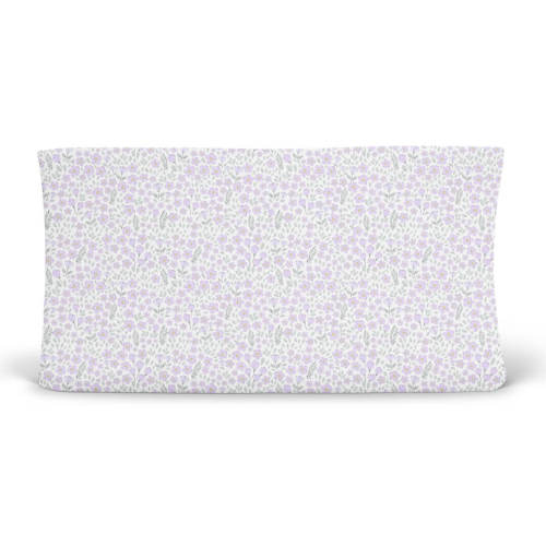 Lilac Meadow Changing Pad Cover