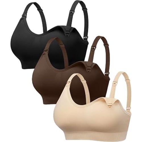 Angelhood Nursing Bras for Breastfeeding & Sleep, Seamless Maternity Bra