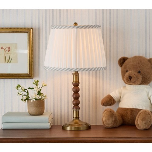 Chris Loves Julia Turned Wood Table Lamp (18")