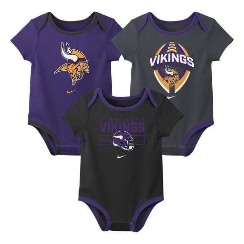 Nike Baby Minnesota Vikings 3pk Team Onesie