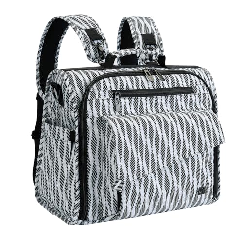 ALLCAMP Diaper Backpack, Waterproof Large Capacity Baby Bag, Multi-Function Nappy Bag with Stroller Hooks, Convertible Tote