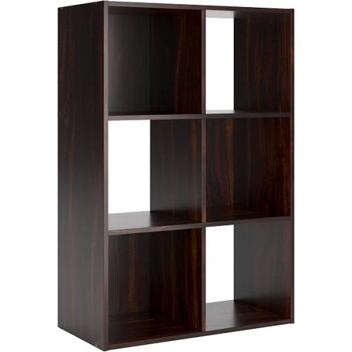 Signature Design by Ashley Glosmount 6 Cube Storage Organizer or Bookcase, Cherry & Light Brown