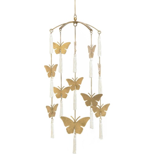 CRANE BABY Tassel Butterfly Baby Mobile, Copper