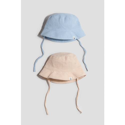 2-PACK COTTON MUSLIN SUN HATS