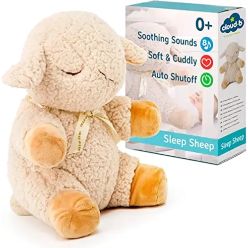 Cloud b Sound Machine with White Noise Soothing Sounds | Cuddly Stuffed Animal | Adjustable Settings and Auto-Shutoff | Sleep Sheep