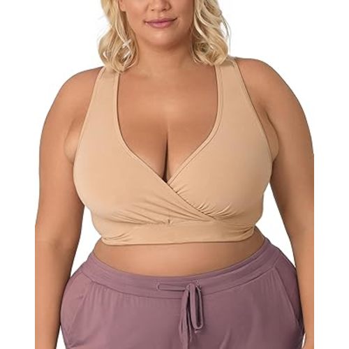 Kindred Bravely French Terry Nursing Bra for Breastfeeding and Sleep, Racerback Crossover, Soft and Stretchy Maternity Bra