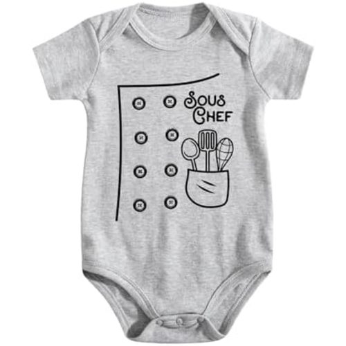 Little Cook Baby Bodysuit Kids Girl Boy SOUS CHEF Shirts Chef Onesie Family Baking Buddy Kitchen