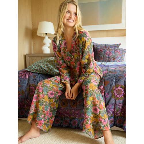 Dreamy Cotton Pajama Set - Drawn Garden Multi – Natural Life
