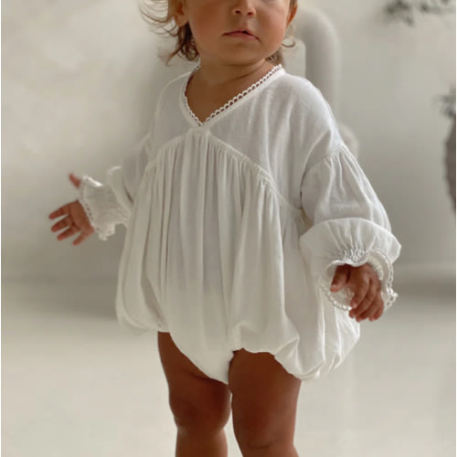 NOELLE ROMPER - WHITE