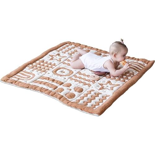 Little Dedi Organic Cotton Baby Play Mat, Montessori 3D Sensory Design