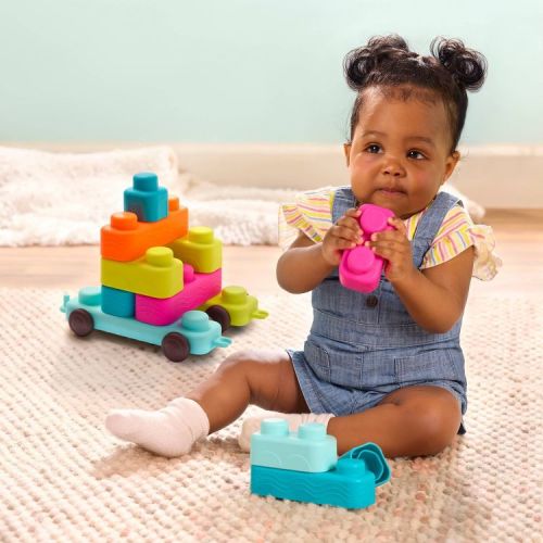 B. toys Buildin’ Squishies - 30pc Soft Sensory Building Blocks
