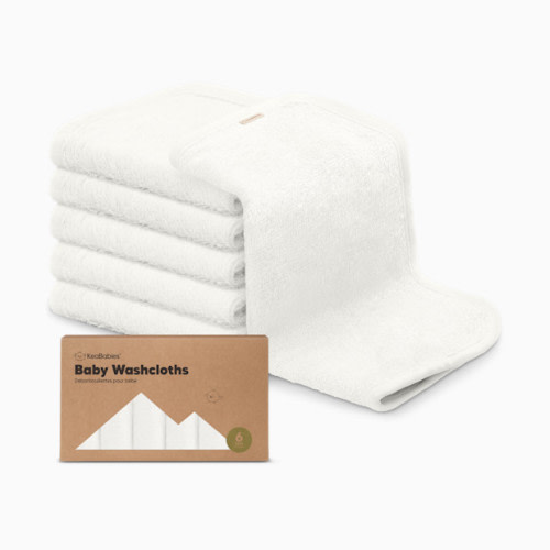 Deluxe Baby Bamboo Viscose Washcloths (6 Pack) - Soft White