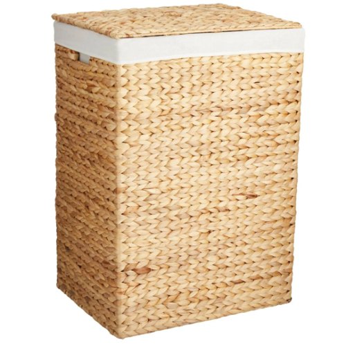 Natural Water Hyacinth Laundry Hamper, Small