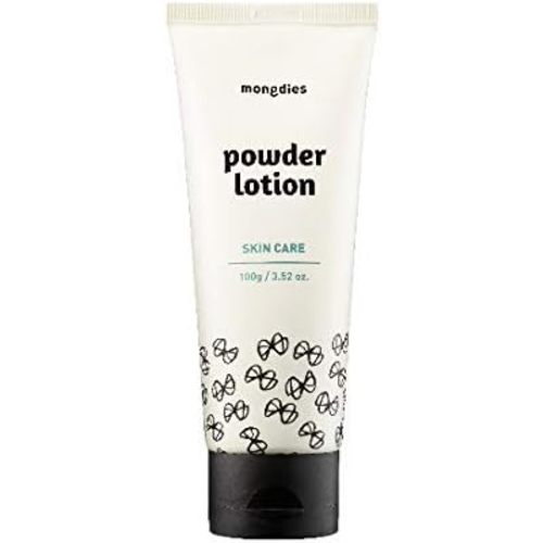 Mongdies Baby Powder Lotion - Uses All Ingredients of EWG Green Level, Contain Plenty of Rich Deep-Sea Ocean Water, no More dust Powder Messes, New Powder Type Lotion Concept- 100g
