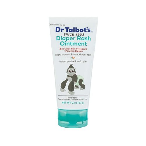 Dr. Talbot's Baby Diaper Rash Ointment - 2 oz - Zinc Oxide Skin Protectant with Peruvian Balsam - Treats and Prevents Rash