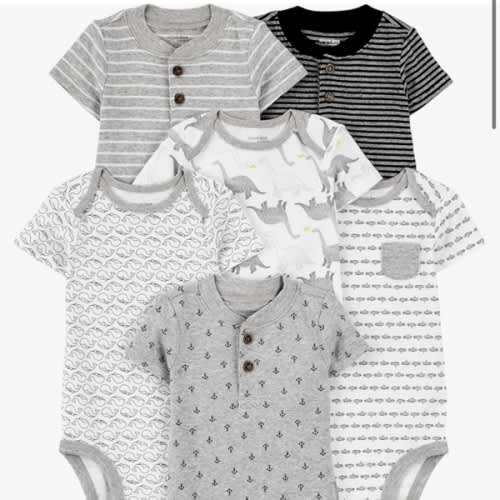 Simple Joys by Carter's Baby Boys' 6-Pack Short-Sleeve Bodysuit
