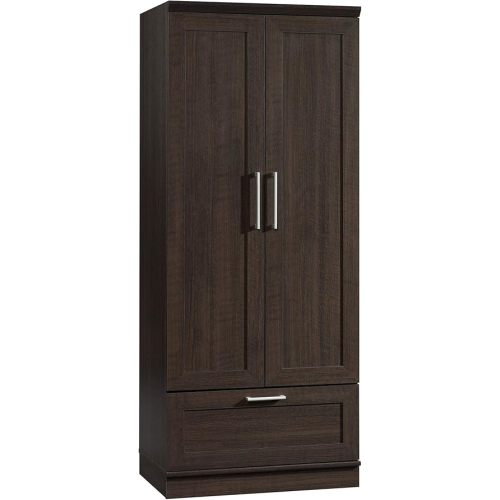 Sauder HomePlus Wardrobe/Pantry cabinets, L: 28.98" x W: 20.95" x H: 71.18", Dakota Oak
