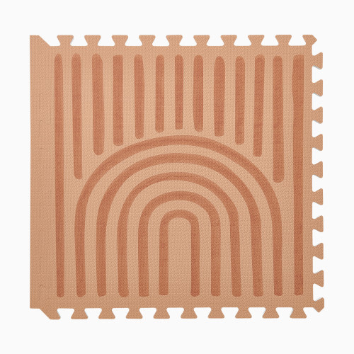 Toddlekind Haven Foam Play Mat | Linear Collection - Camel, 4X6
