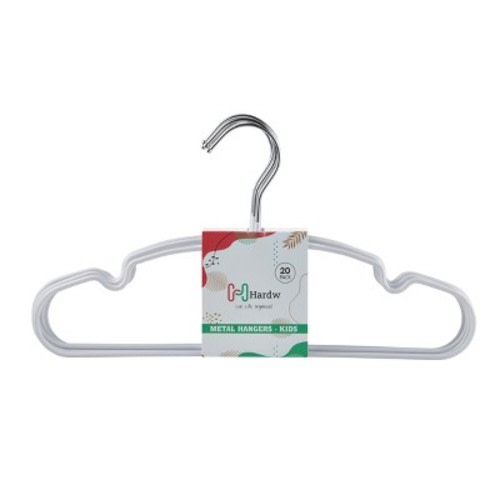 DEILSY Kids’ Rubber Coated Metal Hangers – Non-Slip 20 Pack