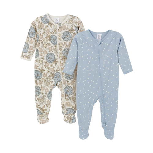 Gerber Gender Neutral Sleep ´N Play Footed Pajamas, 2-Pack, Sizes Preemie - 6/9 Months