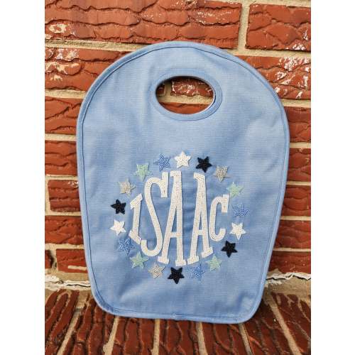 Light Denim Star Keyhole Bag
