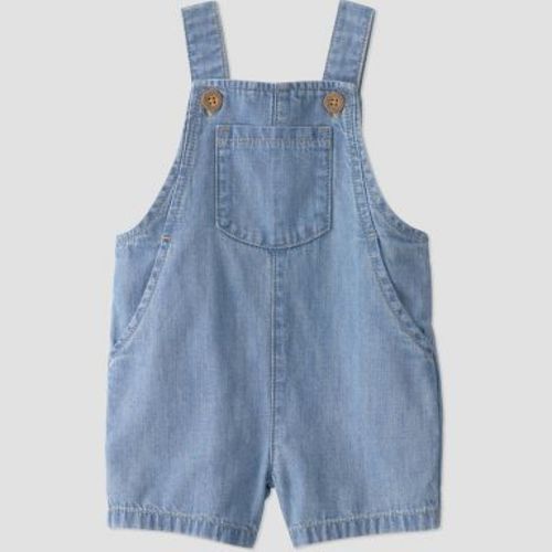 Little Planet by Carter's Baby Organic Chambray Shortall - Blue Denim 9M