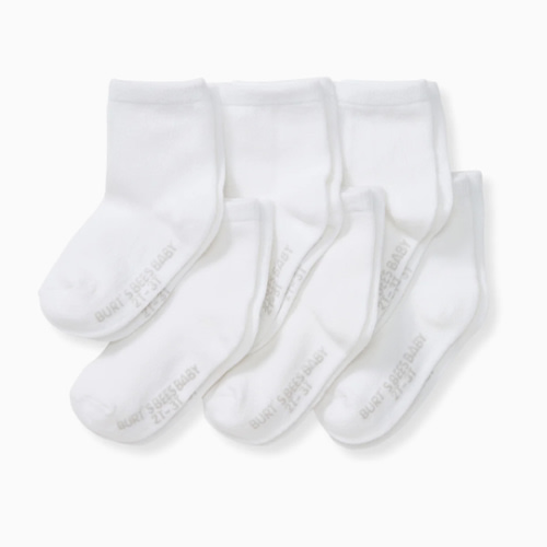 Solid Organic Cotton Baby Crew Socks 6 Pack – Burt's Bees Baby