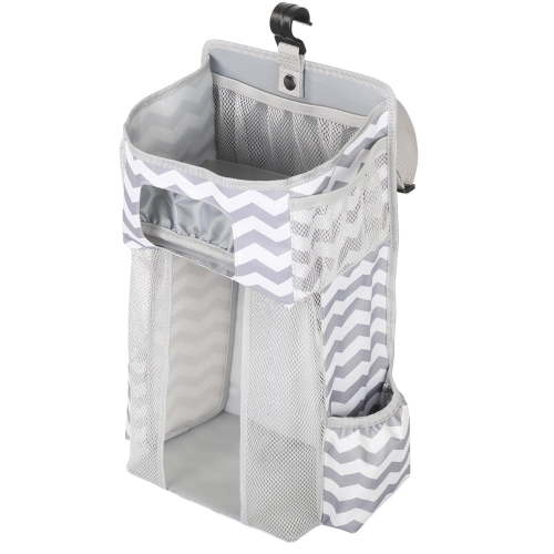 HESEAM Diaper Caddy Organizer - Polyester Nursery Accessories with Multiple Pockets, Changing Table Organizer - 17x9x6 in, Stripe
