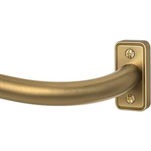 Curtain Rod 32-90 Inch, 1" Heavy Duty Curtain Rods, Brushed Gold
