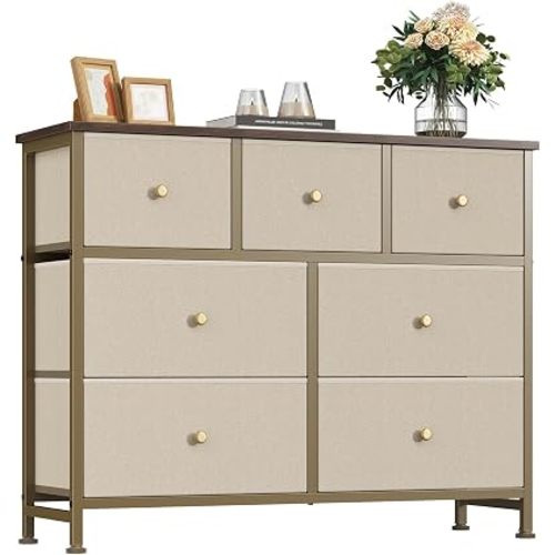 Fabric Dresser for Bedroom with 7 Drawers, Chest of Drawers