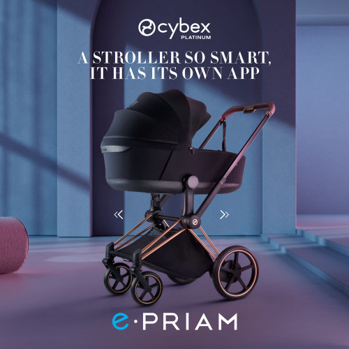 Cybex ePRIAM + CLOUD T + PRIAM Fold Lux Travel System - Coconut Brown