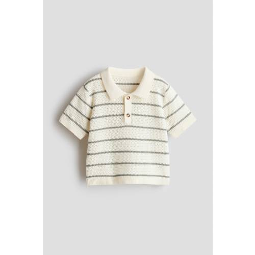 POINTELLE-KNIT POLO SHIRT
