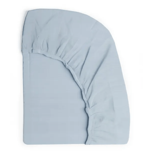 Organic Breathable Muslin Crib Sheets - Washed Cornflower