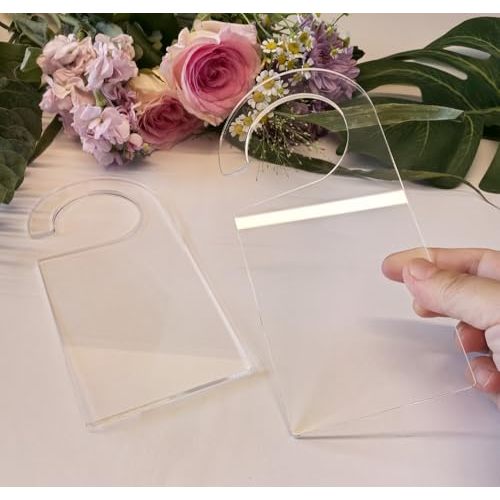 Acrylic Baby Closet Dividers Blanks,DIY Blank Acrylic Door Hangers for Kids & Adults, Premium Clear Closet Dividers (5PCS)