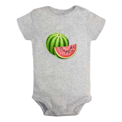 Baby Unisex Fruit Watermelon Design Rompers Newborn Baby Bodysuits Infant Jumpsuits Kids Cotton Graphic One-Piece Outfits