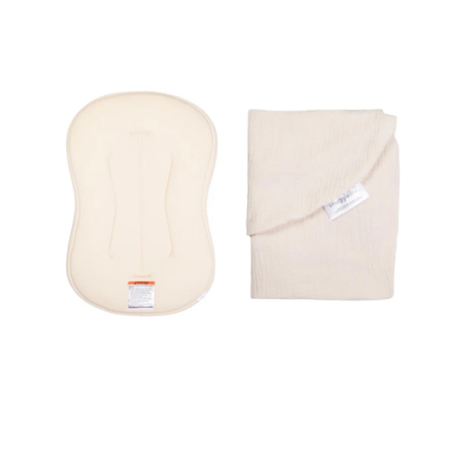 Lounger Curve + Muslin Cover Set | Natural